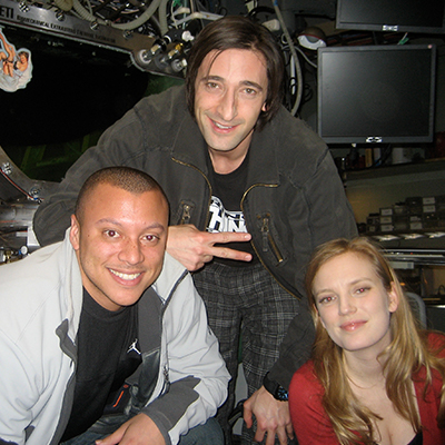 George Charames with Adrien Brody and Sarah Polley